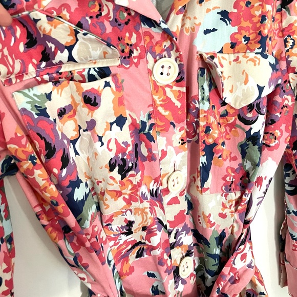 Zara Floral Print Shirt Dress - Picture 5 of 11